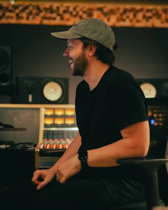 Matt Poirier in the studio